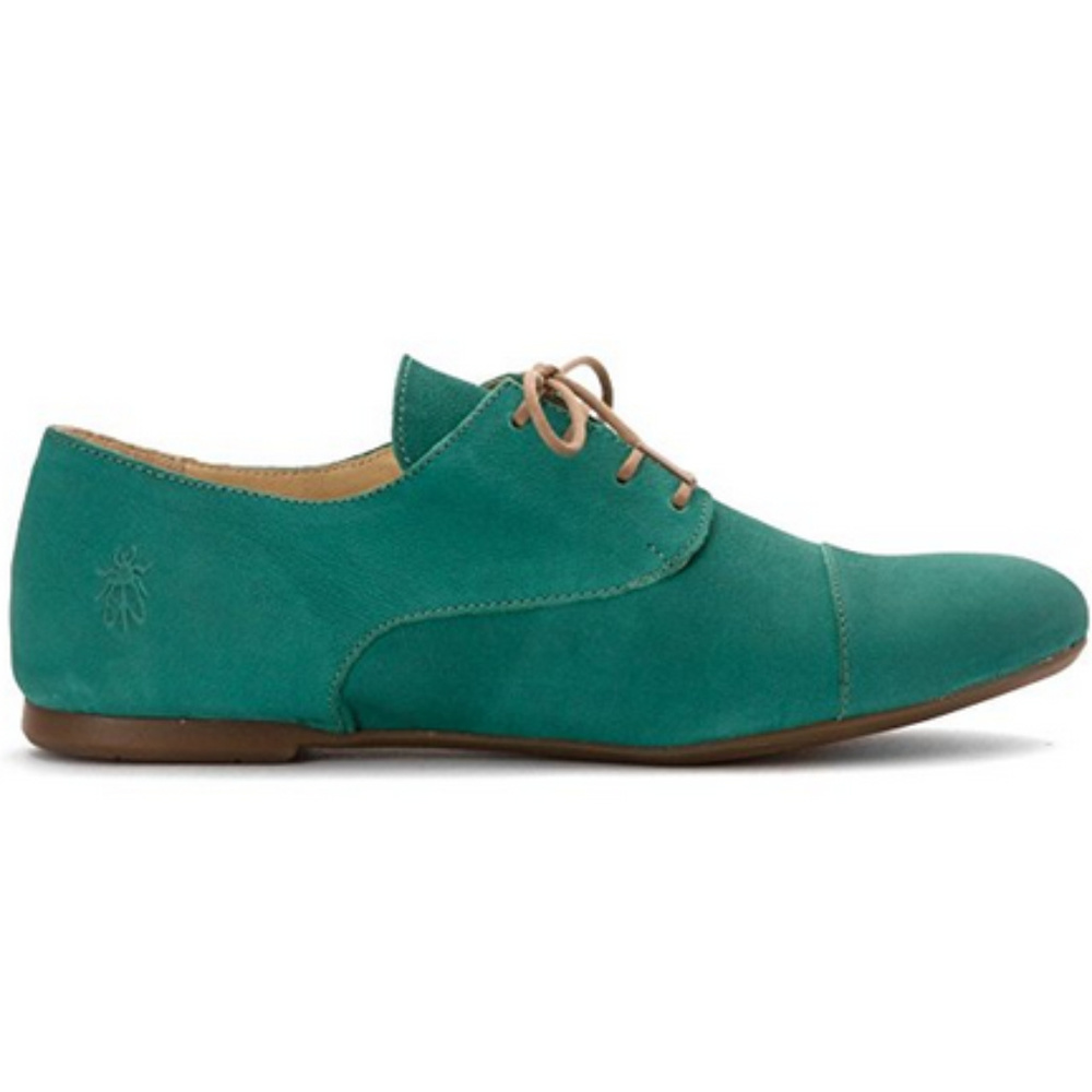 FLY London Green Mise Leather Derby Lace Up - Picture 7 of 8